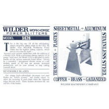 Wilder Model 1424 - 14 Gauge Slitter
